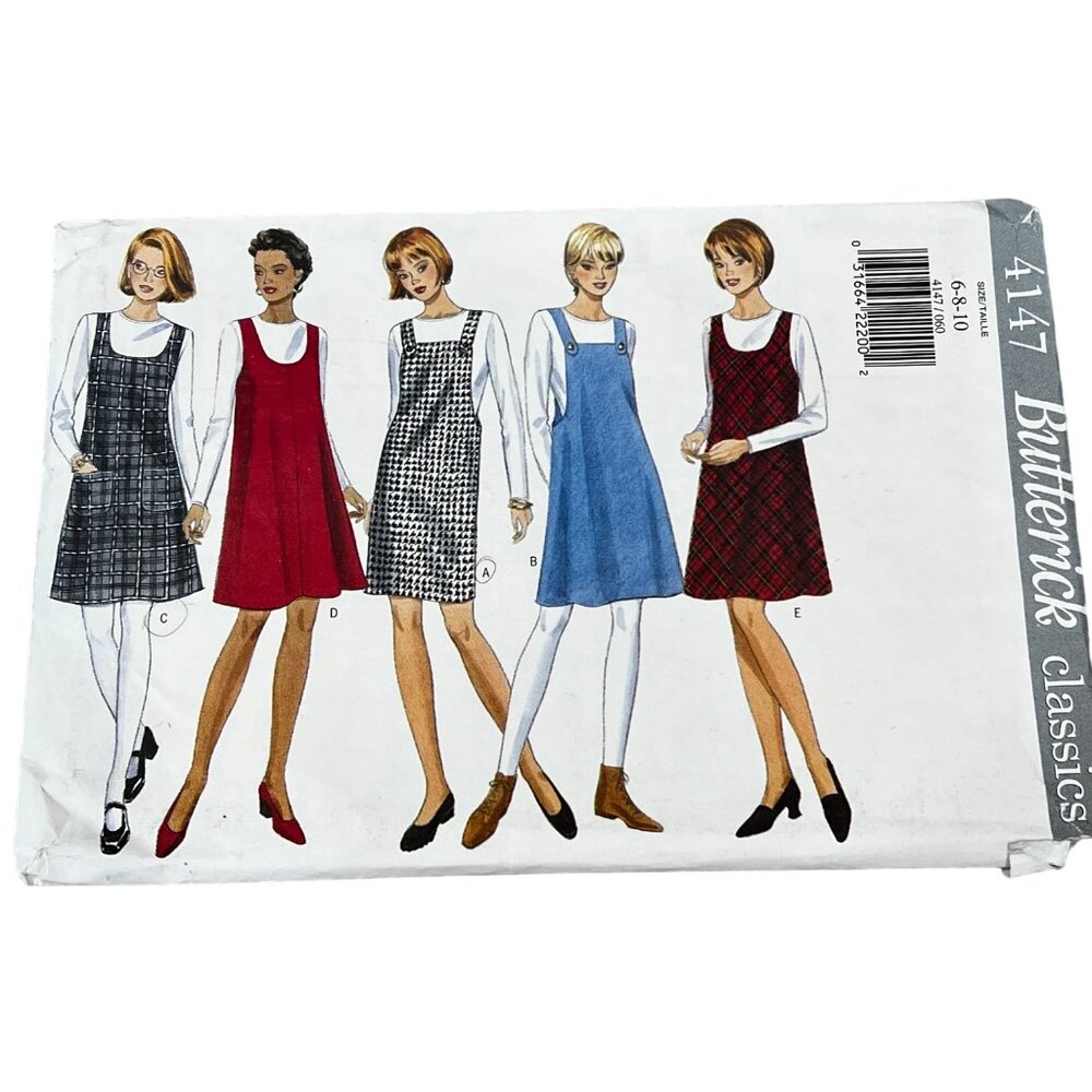 Butterick Classics 4147 Sewing Pattern 6-8-10 Misses' Petite Jumper & Top